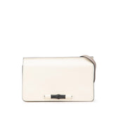 グッチ バンブー ショルダーバッグ 370817 ホワイト グレー レザー レディース GUCCI 【中古】